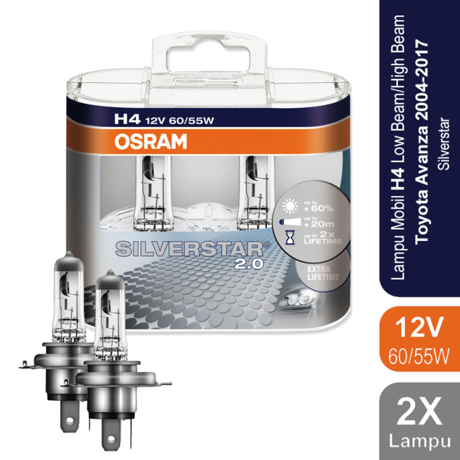 Osram Lampu Mobil Toyota Avanza 2004-2017 Low/High Beam - H4 Silver Star - 64193SV2