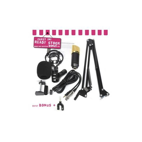 Termurah Speaker Aktif paket microphone condenser bm700 + stand mic