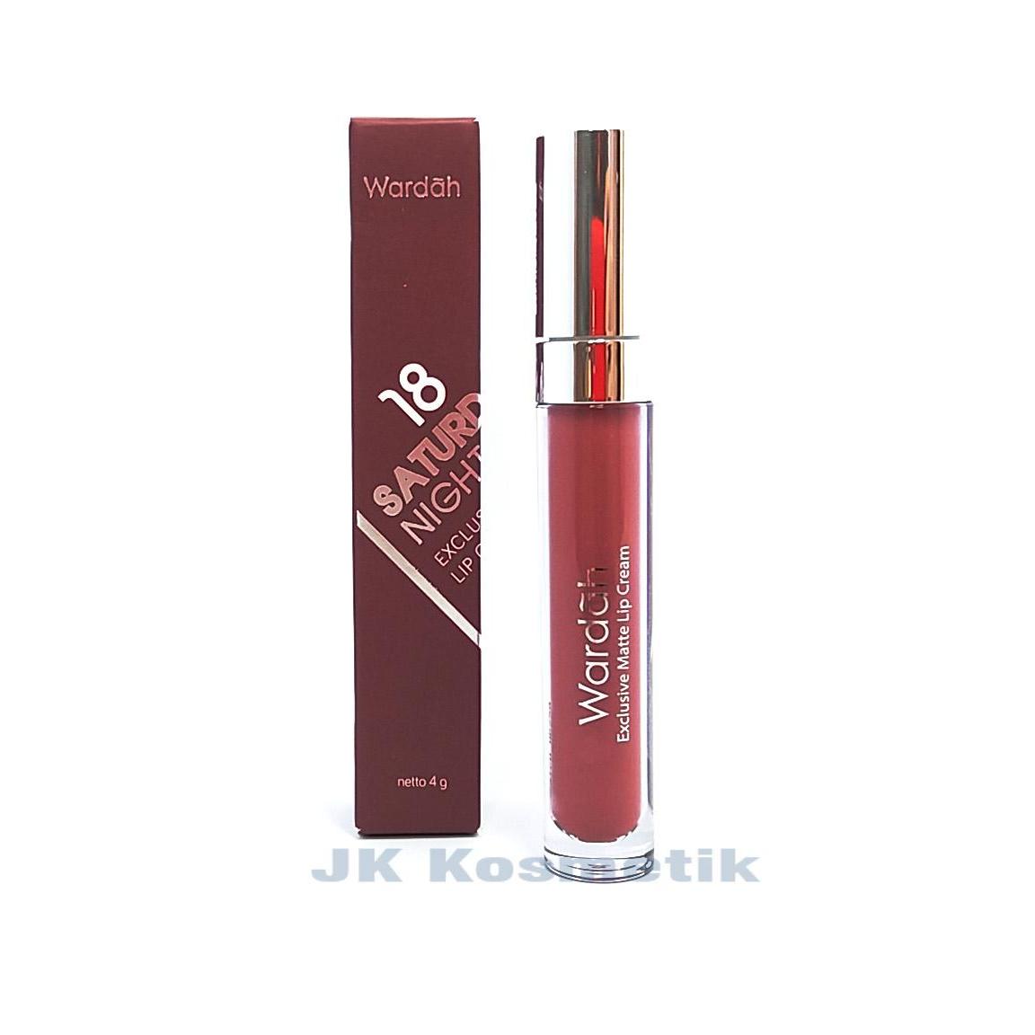 Wardah Exclusive Creamy Matte Lip Cream 18 Saturdate Night.