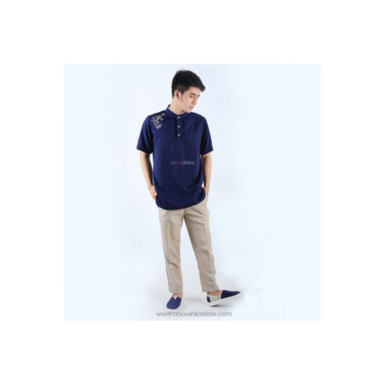 SALE PRODUK PROMO RAMDHAN BAJU KOKO RAIHAN NAVY ORIGINAL -