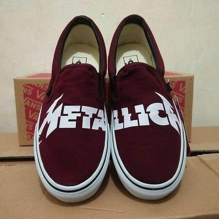 Murah - Vans slip on metallica /