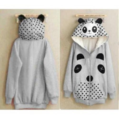 SUPPLIER GROSIR 14791 D36 JAKET WANITA DEWASA OUTERWEAR MANTEL CEWEK LENGAN PANJANG PAKAIAN ATASAN KEKINIAN TERBARU MODERN JAMAN NOW WARNA ABU MURAH GROSIR KEKINIAN BAHAN BABYTERRY