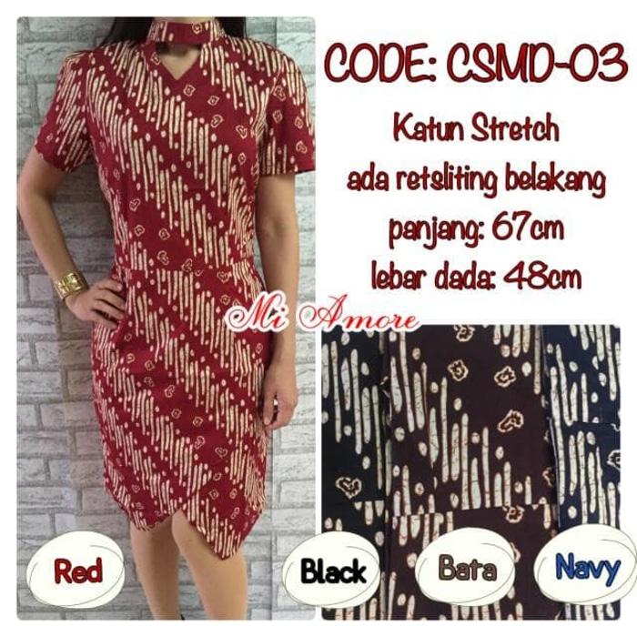 Terpopuler Baju / Pakaian Wanita Mini Dress Batik Mi Amore - 04