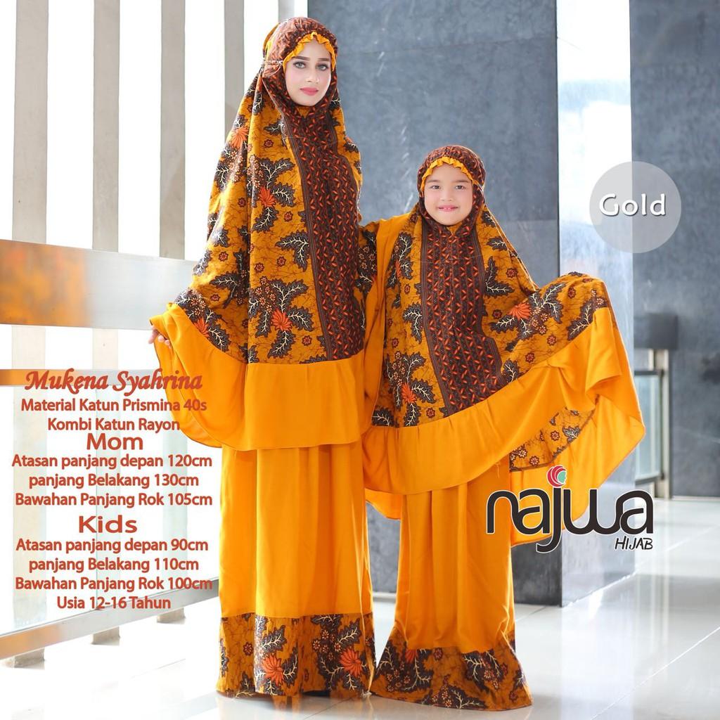 Promo Mukena Couple Moms Ibu Dewasa dan Anak Kids Syahrina Usia / Umur 12th - 16th Katun Rayon (Anak)