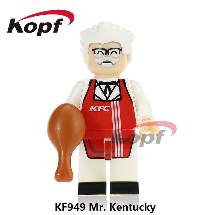 BEST SELLER!!! KFC KF949 Mr Kentucky Fried Chicken Fast Food Custom Brick Minifigure - 0qOq99