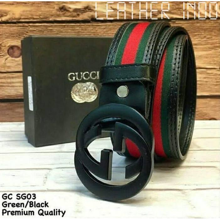 GESPER SABUK IKAT PINGGANG KULIT IMPORT PRIA/WANITA GC-001LN BRANDED JAMAN NOW