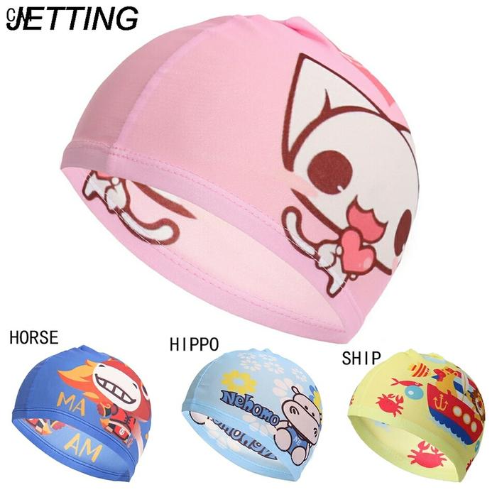 HOT SPESIAL!!! Topi renang anak - Tutup kepala berenang - swimming head cap - Merah Muda - DL7PHM