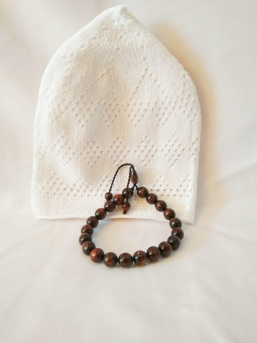 Paket Gelang Tali Arus + Peci Mercan Putih