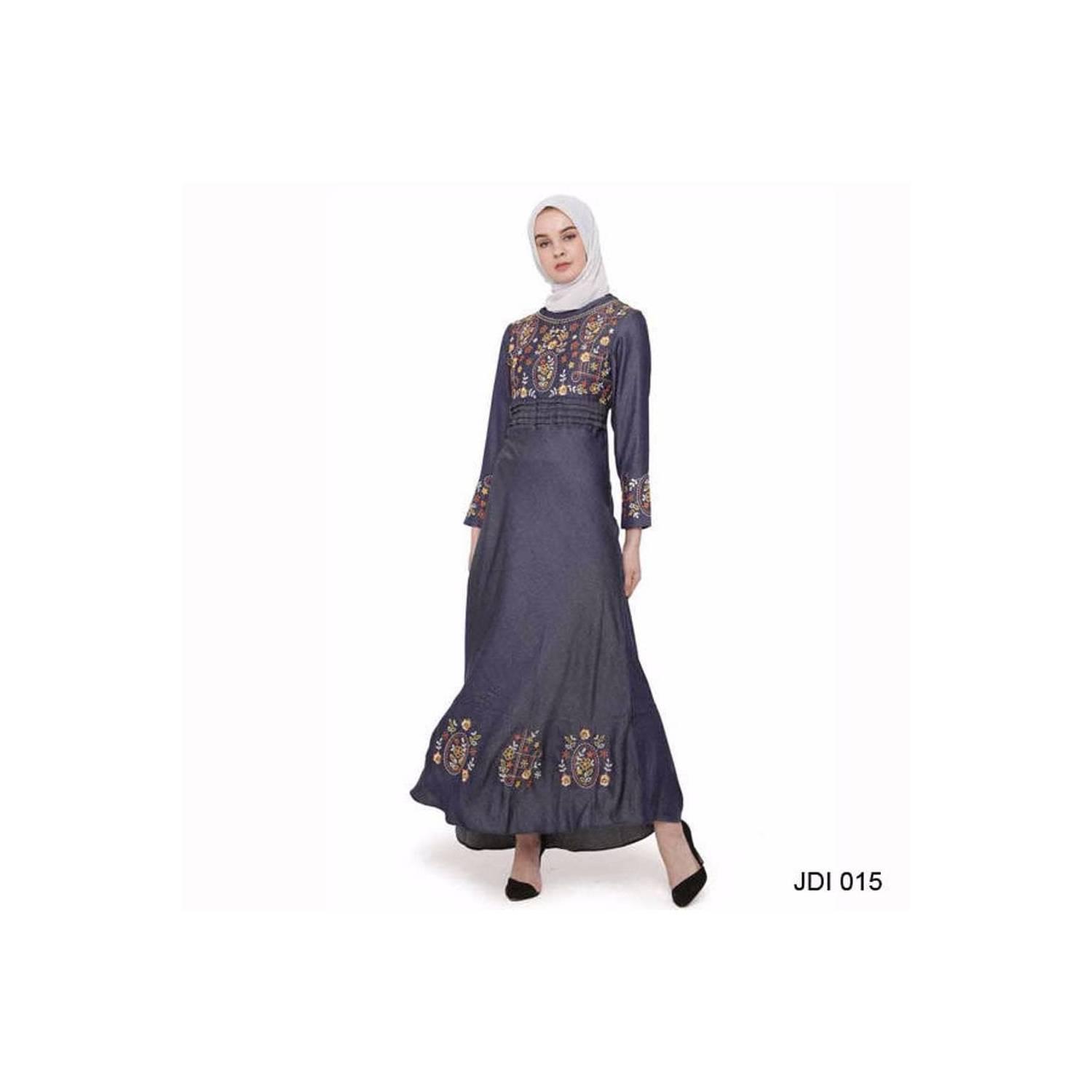 jual Baju Gamis bahan jeans Denim Murah