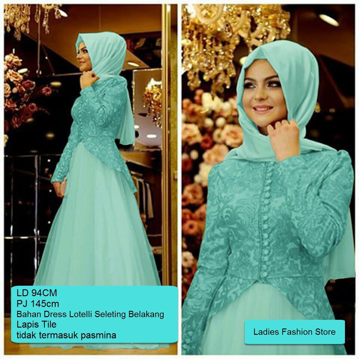 LF Dress Muslimah Panjang / Terusan Gamis Lebaran Terbaru 2018 / Setelan Gamis Wanita Murah dan Bagus / Gamis Syari Syar'i / Baju Muslim Murah / Dress Pesta Pernikahan / Pakaian Muslim Terkini / Hijab Wanita Model Baru / Gamis Cantik (lemasa) SS TOSCA