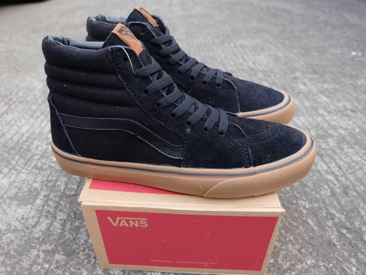 vns sk8 hi black gum wafle ifc
