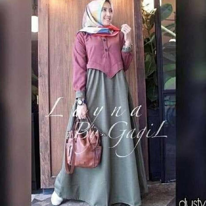 Terlaris Baju Atasan Muslim Murah /Gamis Murah Layna Dres Mocca | Baju Lebaran Muslim Wanita Anak