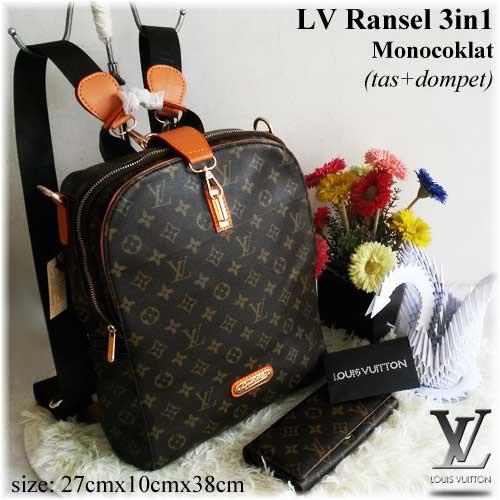 Tas Ransel Wanita Tas Wanita Batam Lv Ransel 3In1 Tas Saja Tas Fashion Import Tas Wanita