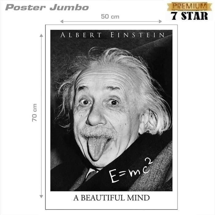 Poster ALBERT EINSTEIN 7STAR : A BEAUTIFUL MIND - Jumbo size 50 x 70 cm 1Pcs