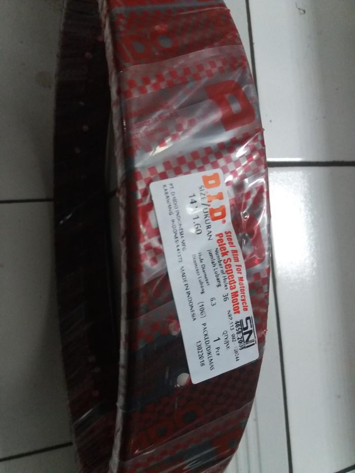 Velg 160 14 did hitam besi satuan
