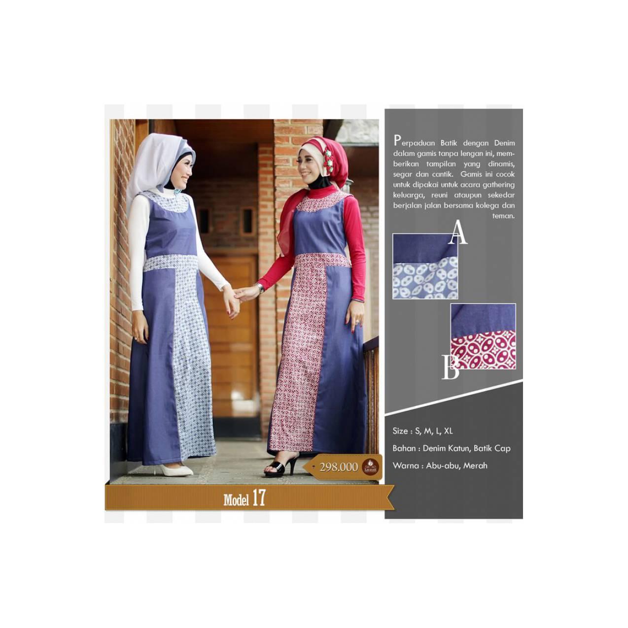 Larasati Gamis Batik,Baju muslim batik,Busana muslim simple modis