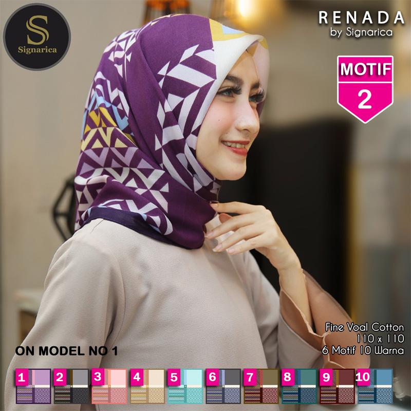 Hijab Segi Empat RENADA 2 By SIGNARICA - Jilbab kerudung MOTIF