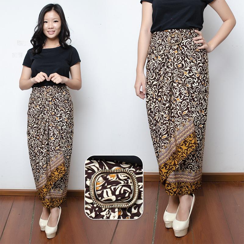 Glow fashion Rok lilit batik panjang wanita jumbo long skirt Nellia