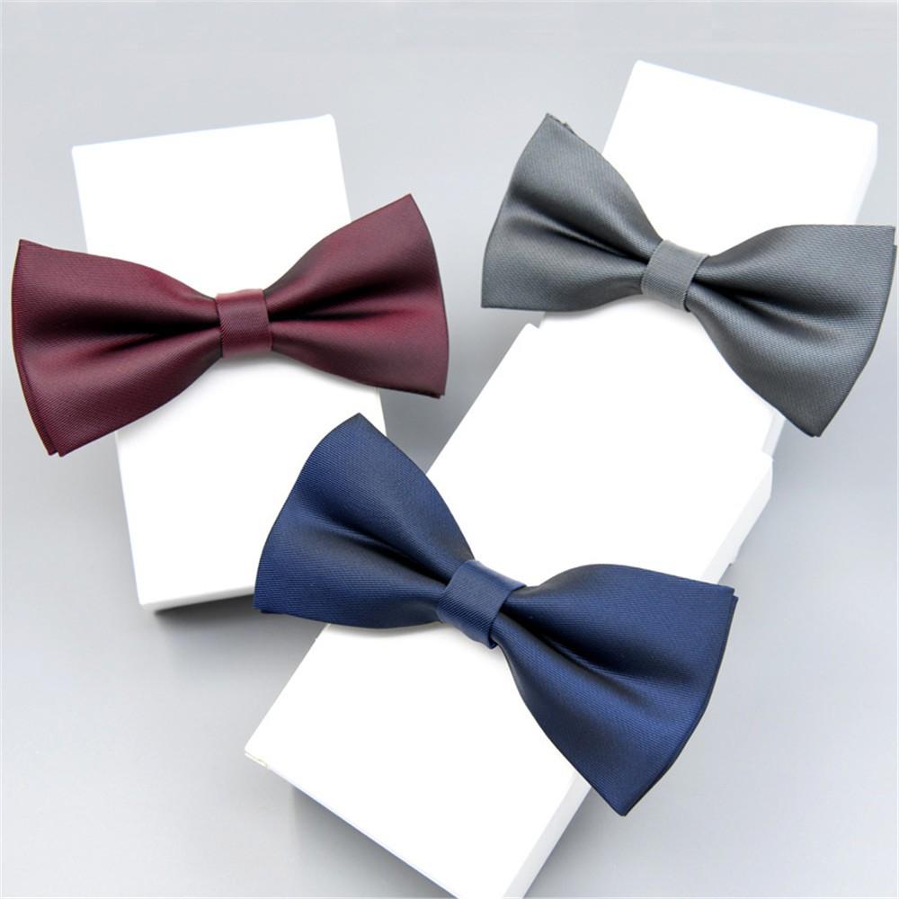 Formal Tuxedo Solid Color Mens Pre-tied Clip On Bow Tie