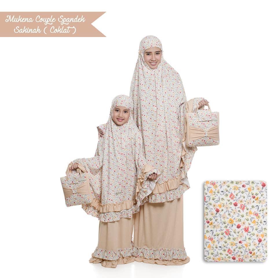 Best seller - Mukena Couple Spandek Sakinah (Ibu Anak) - COKLATbaju muslim wanita / baju muslimah / baju muslim wamita terbaru / baju muslim murah TERBARU!!