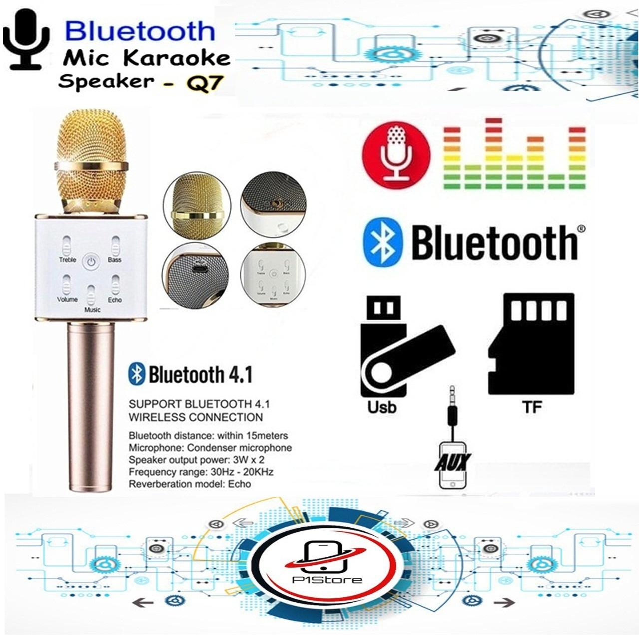 Mic Karaoke + Speaker Bluetooth Q7 / Mic Smule