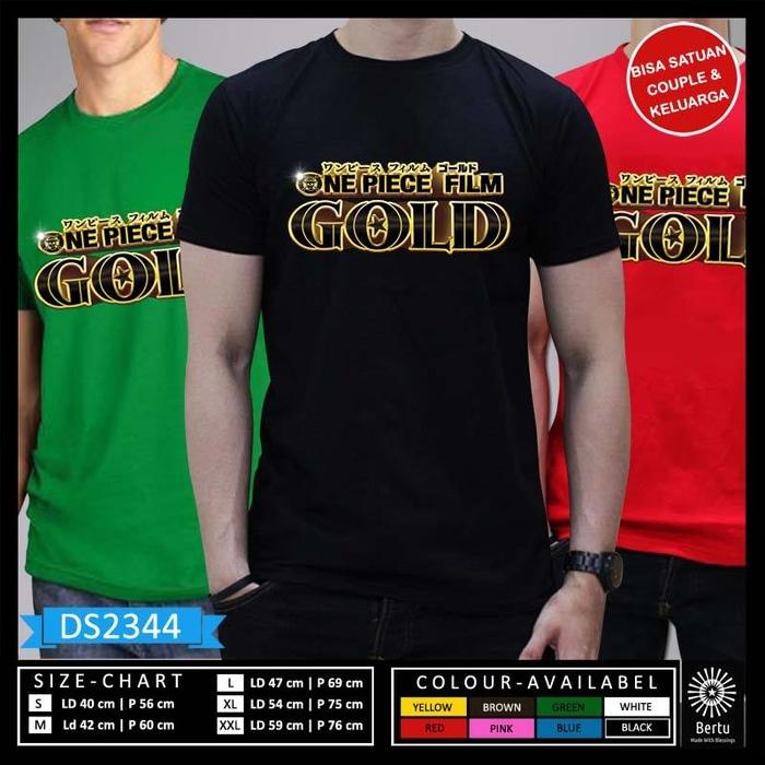 AGEN T-Shirt One Piece Film Gold Terbaru Kaos One Piece Pria Wanita