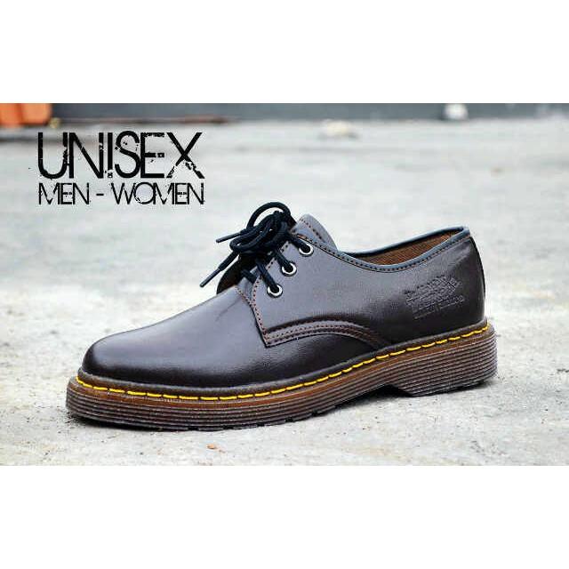 Promo Termurah Sepatu Pria Dr. Martin (Dokmart) Warna Hitam Pendek Licin Gratis Ongkir
