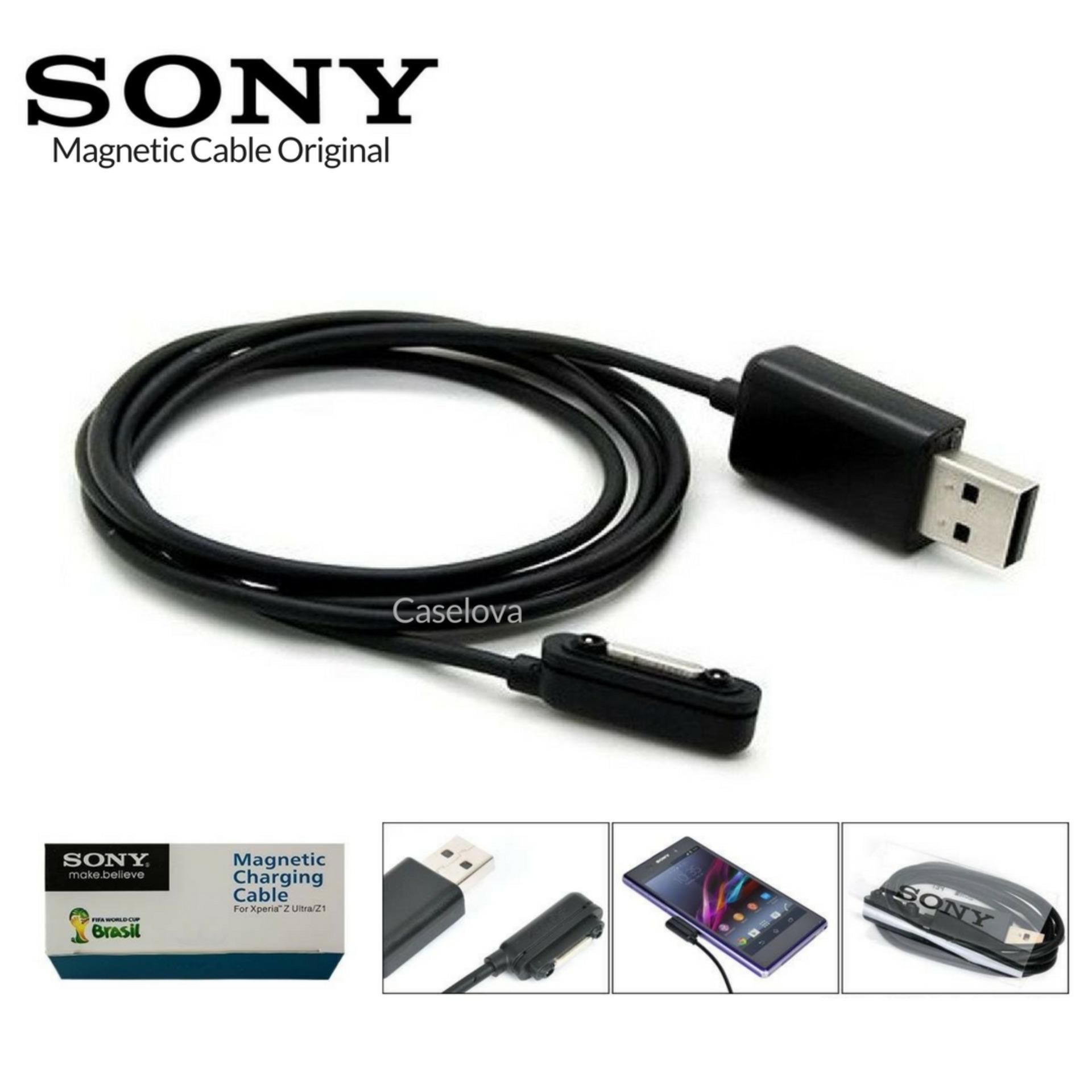 Kabel Data Charger Magnetic Original For Sony Xperia Z1 / Z Ultra / Z1 Compact / Z2 / Z1 mini / Z3 - Black