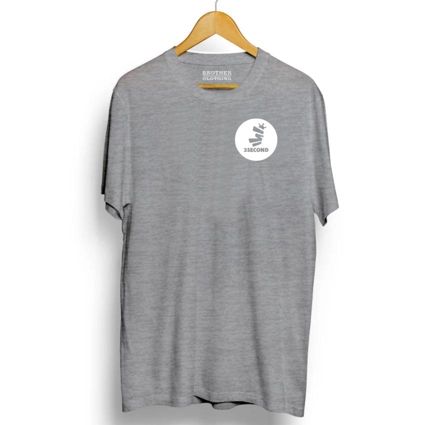 SaifnStore Kaos Distro Pria 3SECOND Circel Little White Premium