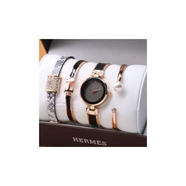 Grosir! HERMES PAKET GELANG BLACK ROSEGOLD