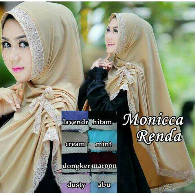 Terlaris Khimar Monicca Renda | Baju Lebaran Muslim Wanita Anak Pria Muslimah Couple Gamis Pesta