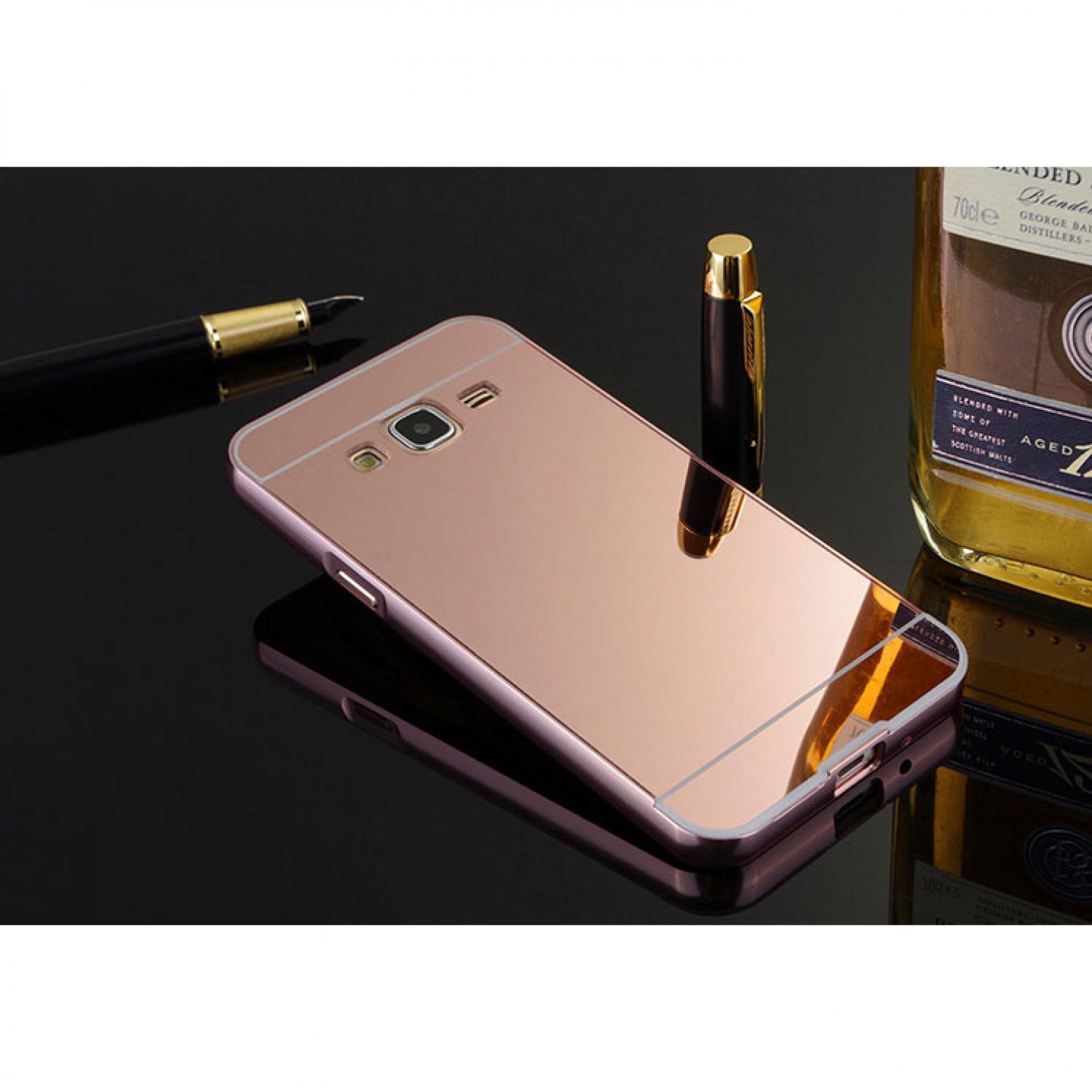 Casing Hp Aluminium Bumper Hardcase with Mirror Back Cover for Samsung Murah Lucu