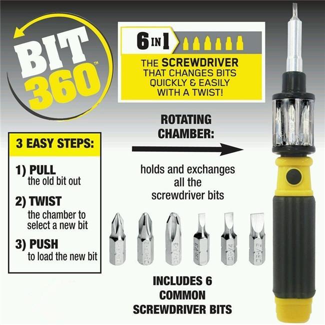 PROMO!! Multifunction 6 in 1 Screwdriver BIT 360 Obeng Serba Guna 6 Mata MURAH / DISKON
