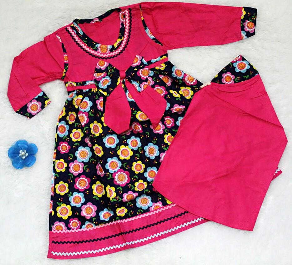 Baju Muslim Bayi Anak - Gamis Bayi Anak Flower