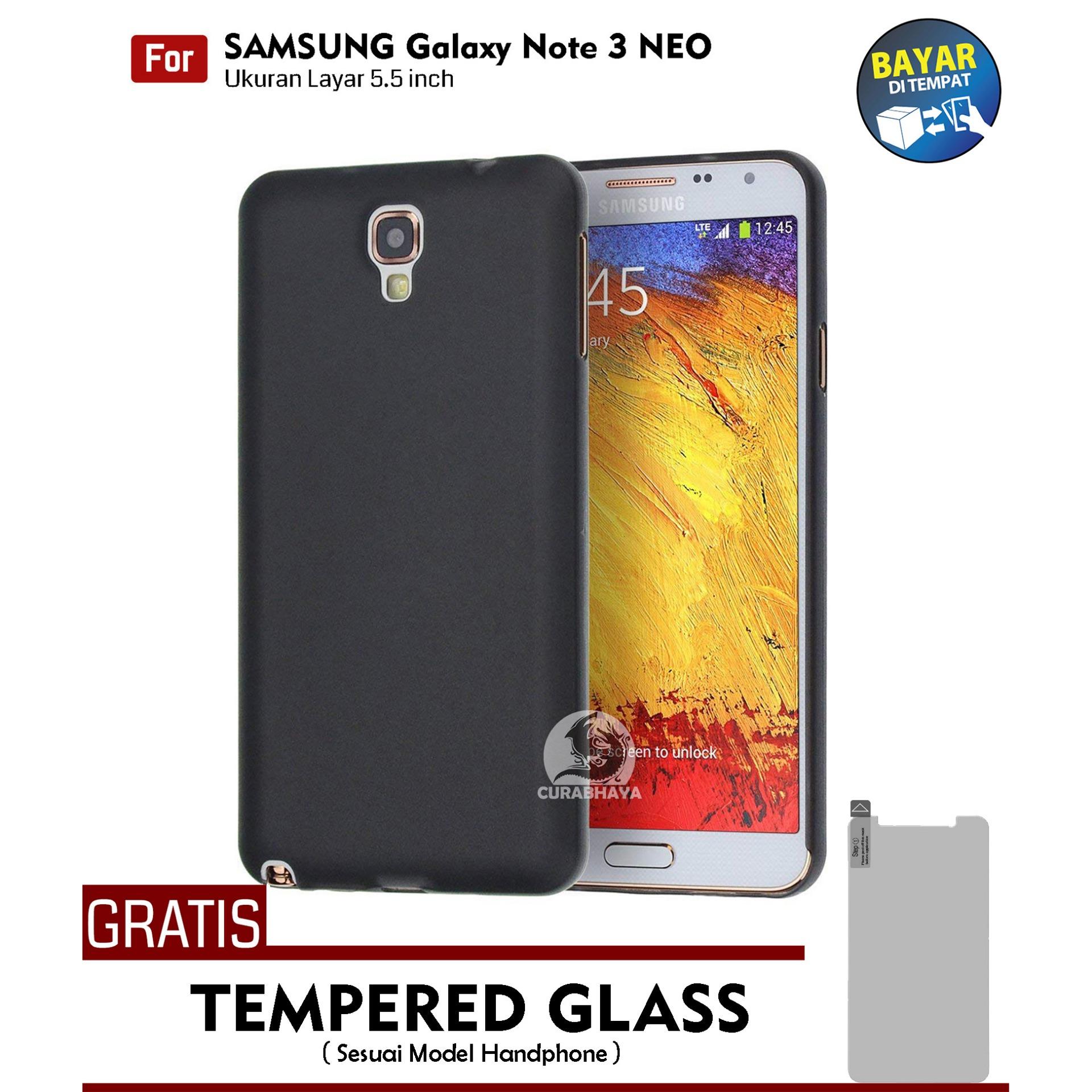 MidNight Samsung Galaxy Note 3 NEO / N750 / N7505 / Duos | Slim Case Black Matte Softcase Premium Baby Skin + Gratis Free Tempered Glass Screen Protector