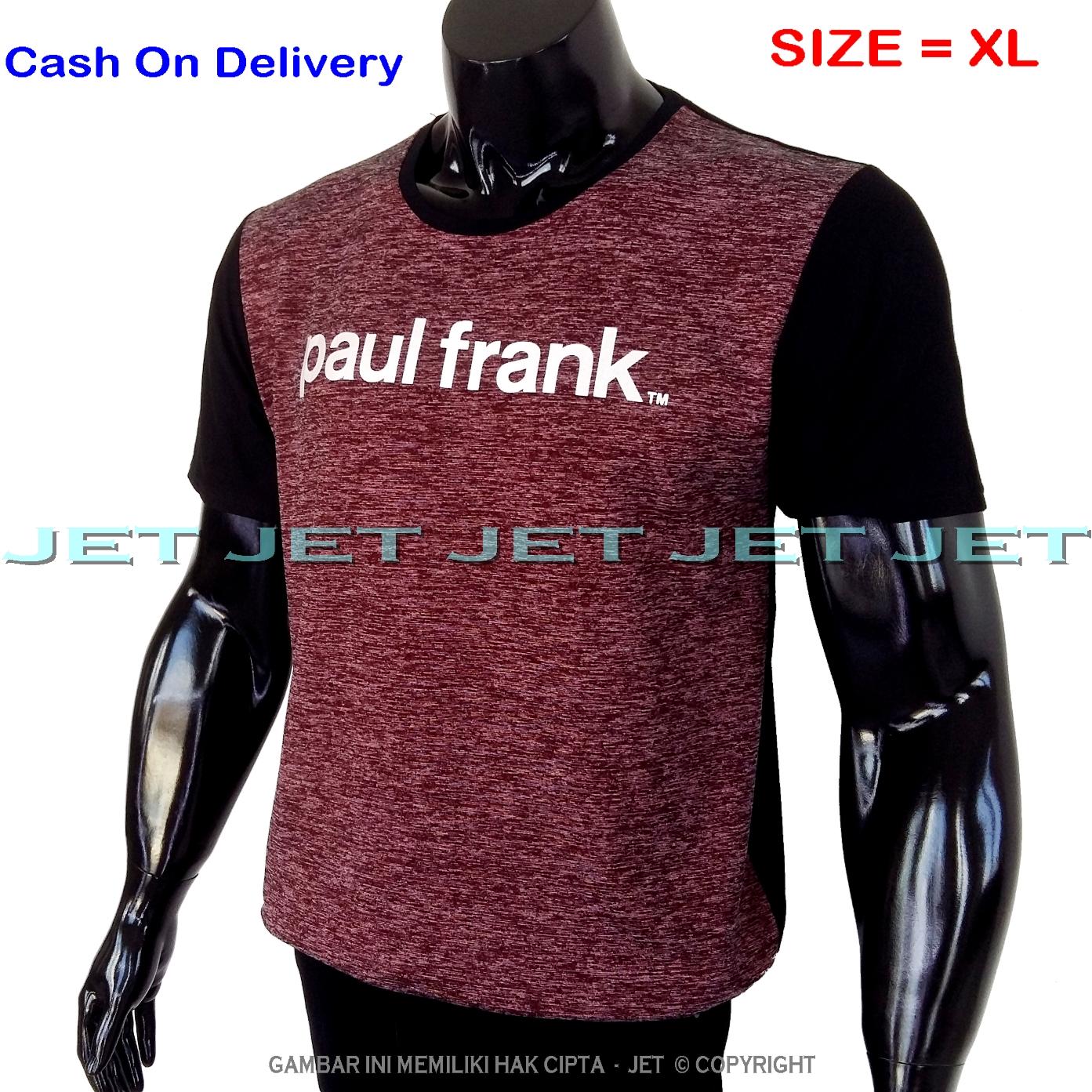 JeT - Kaos Distro PAUL FRANK London Size XL Dewasa Lengan Pendek Soft Rayon Viscose Lycra Tidak Pasaran Sablonan Eropa Gradasi