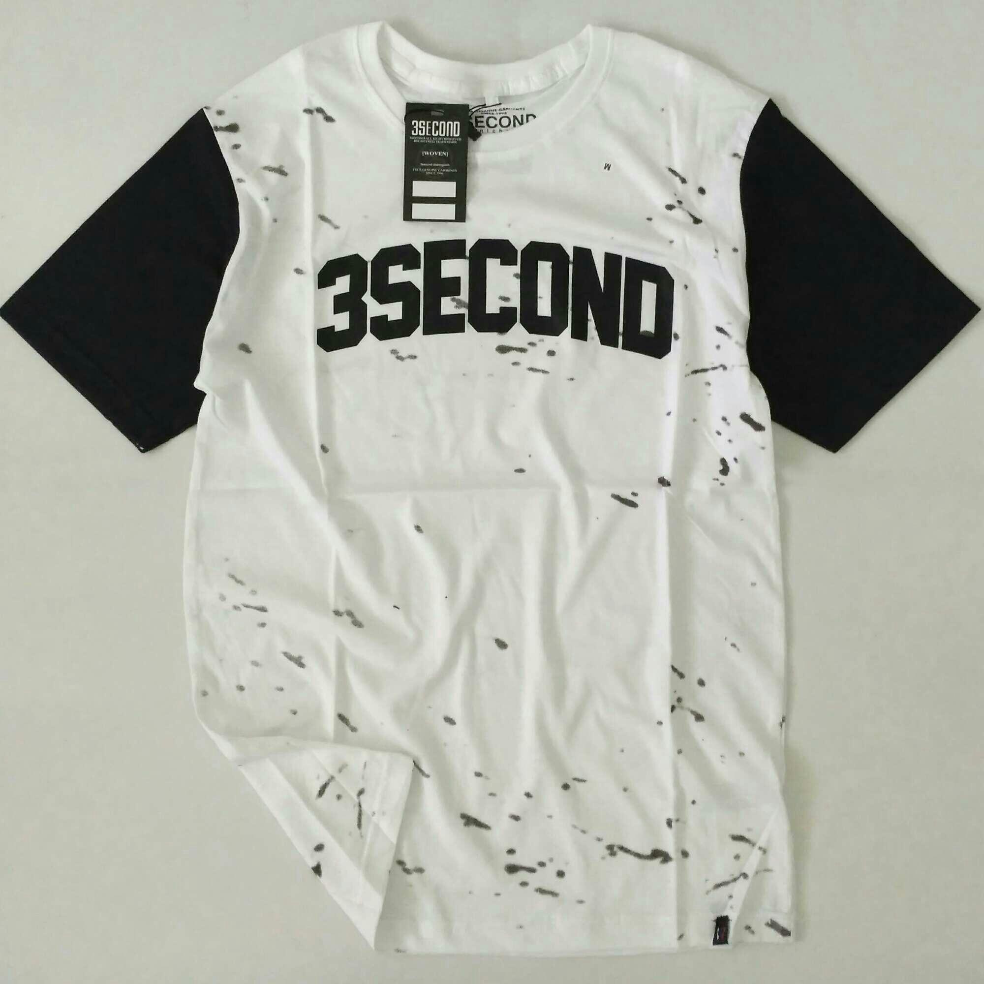 Kaos 3second Pria Fullprint Basic Tee Size M L XL Free Stiker