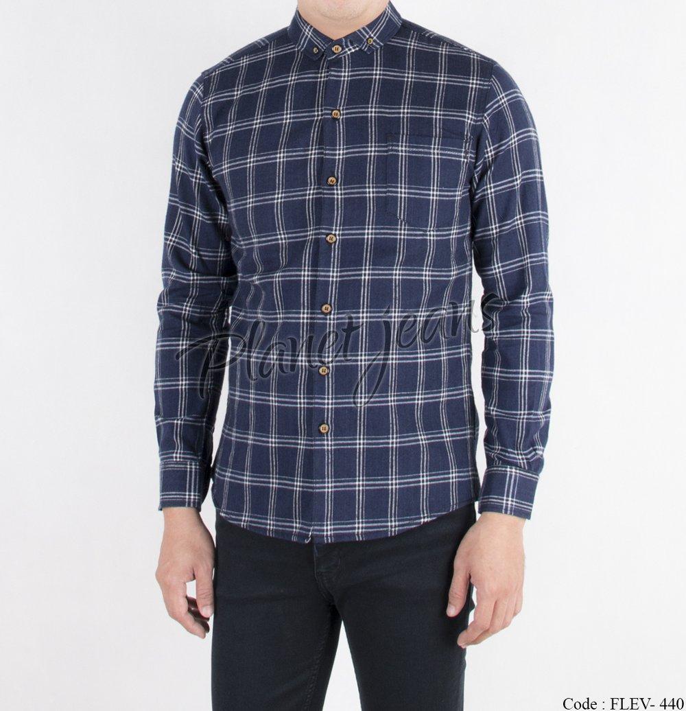 kemeja flanel pria slimfit lengan panjang dan kemeja motif kotak bahan flannel slim fit cowok flev-440 di lapak Planet Jeans planetjeans