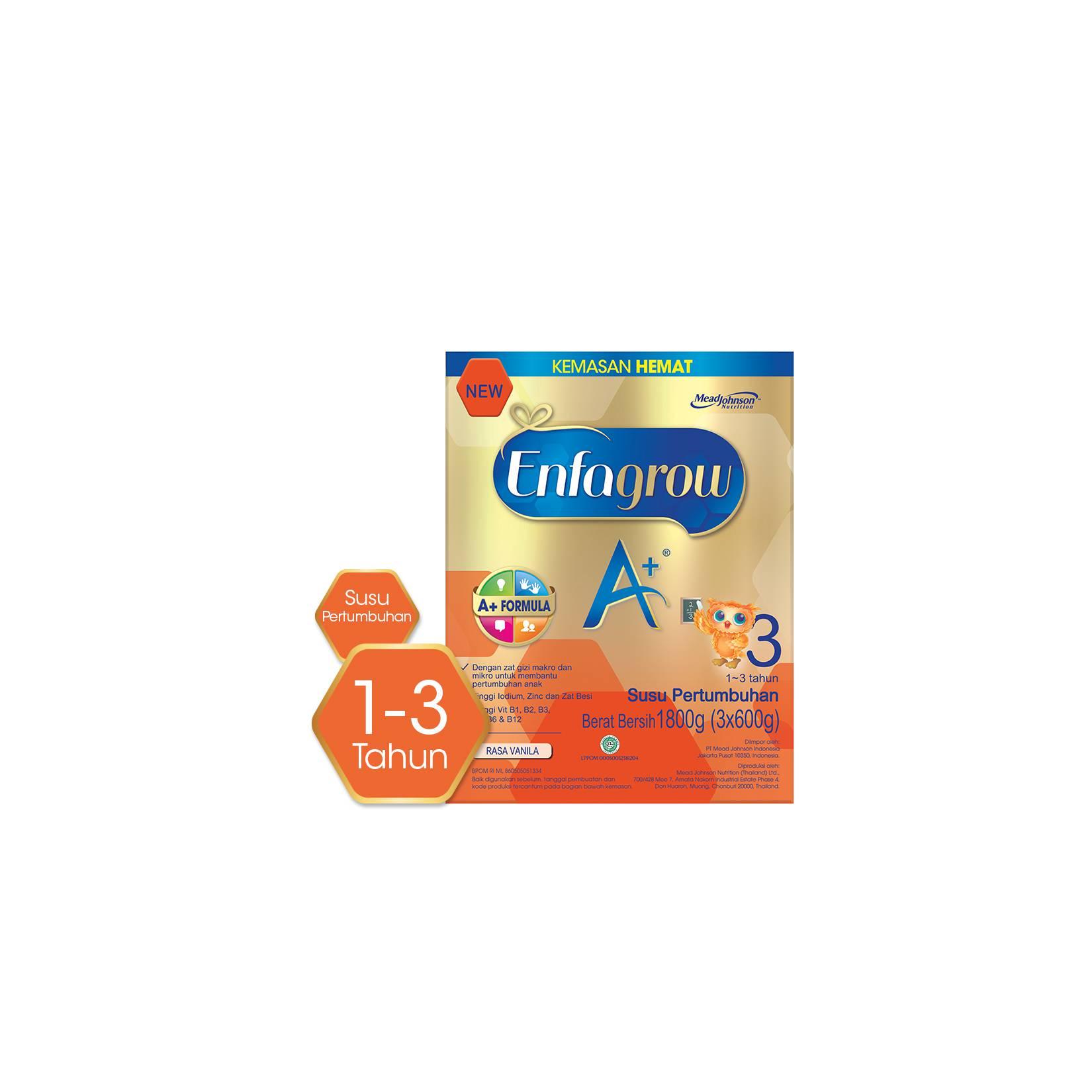 Mead Johnson Enfagrow A+ 3 VANILA 1-3 tahun 1800g