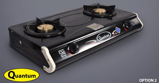 QUANTUM QGC 201 EMP Kompor Gas 2 Tungku BURNER STENLIES STELL