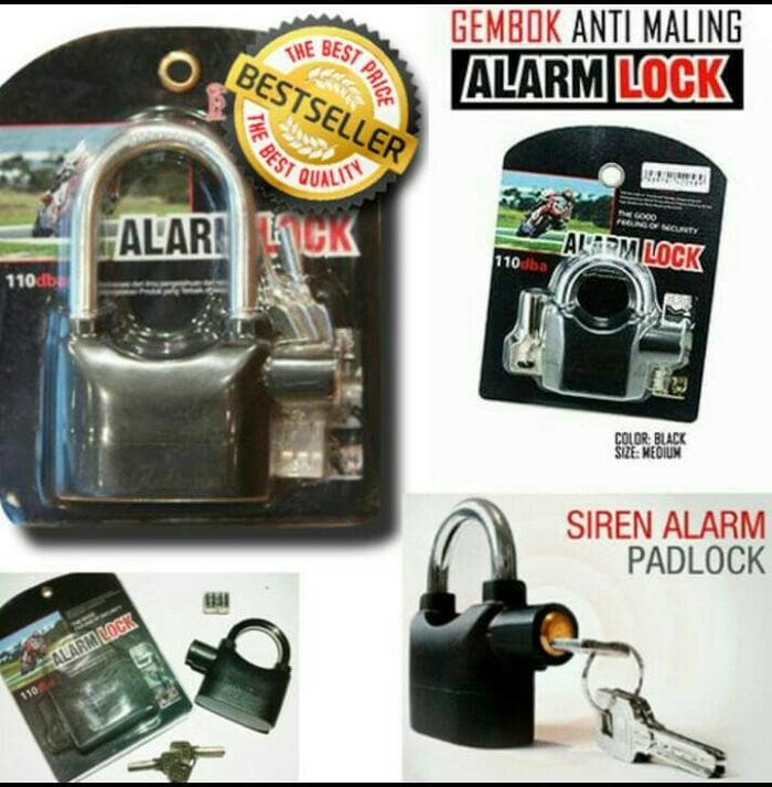 gembok alarm suara dasyat spt alarm mobil cocok buat motor rmh ruko | ( gembok alarm motor anti maling koper sepeda pagar cakram kinbar kode tas mobil clock rumah sensor gerak pintu digital remote lock bht ) |