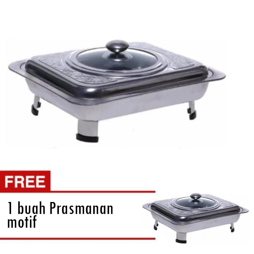 Tempat Makan Prasmanan Motif stainless steel - buy 1 get 1 free