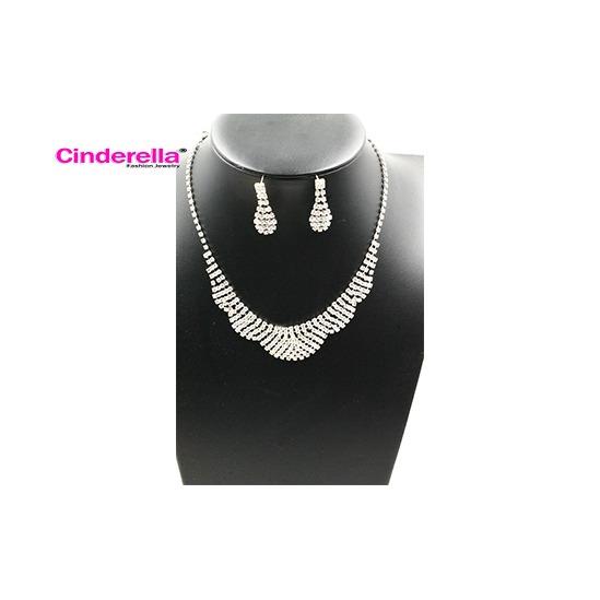 Kalung Set Perhiasan Pengantin Kalung Anting Pesta Aksesoris Wanita