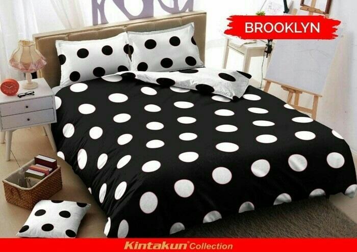 BEDCOVER SET KINTAKUN D'LUXE BROOKLYN No.1 KING 180 BED COVER POLKADOT Exclusive
