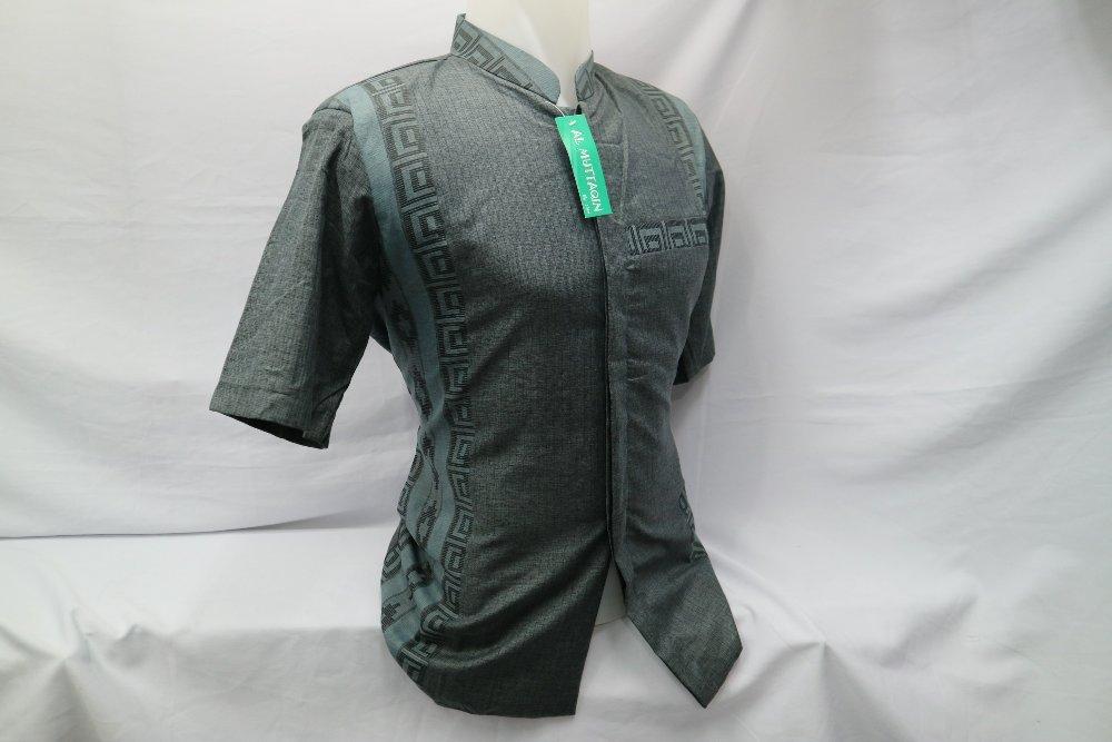 Pusat Pakaian Pria Muslim Baju Koko Jasko Jas Koko Abu Lengan Pendek Gamis Dewasa Haji Umroh Murah SPB 025 di lapak Al Muttaqin Collection produsenbajukoko