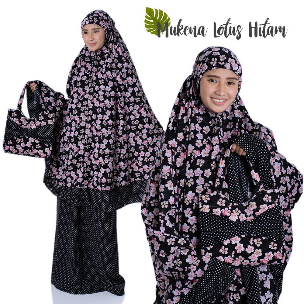 MUKENA TERBARU DEWASA BALI LOTUS HITAM di lapak Grosir Mukena Dessy mukenadessy