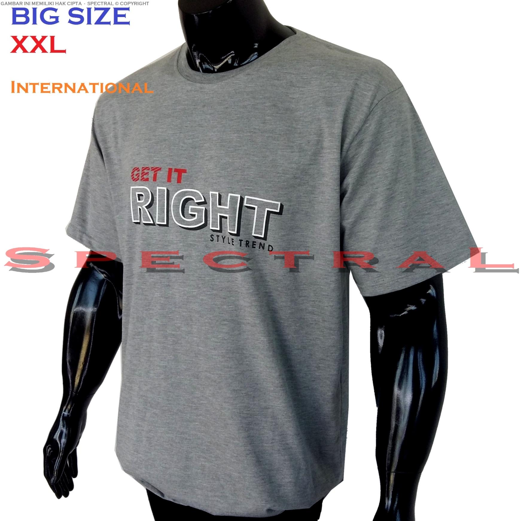Spectral – BIG SIZE XXL INTERNATIONAL 100{55e037da9a70d2f692182bf73e9ad7c46940d20c7297ef2687c837f7bdb7b002} Soft Cotton Combed Kaos Distro Jumbo BIGSIZE T-Shirt Fashion Ukuran Besar Polos Celana Atasan Pria Wanita Katun Bapak Orang Tua Gemuk Gendut Lengan Simple Sport Casual 2L 2XL Baju Cowo Cewe Pakaian Terbaru GET