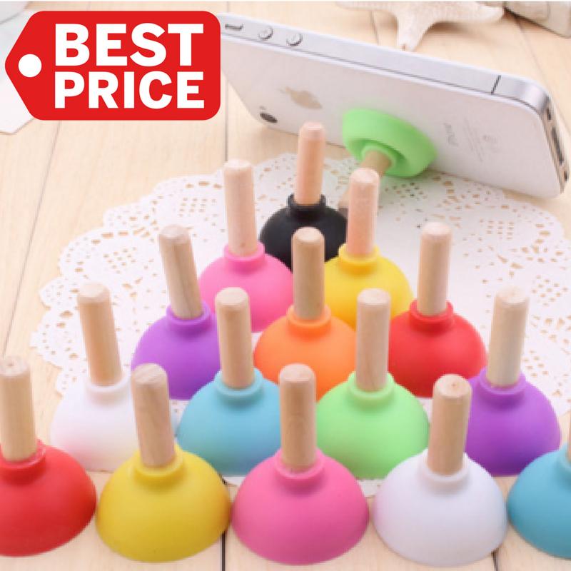 TOKO49 - Stand Handphone bentuk pompa wc mini colourful lucu unik