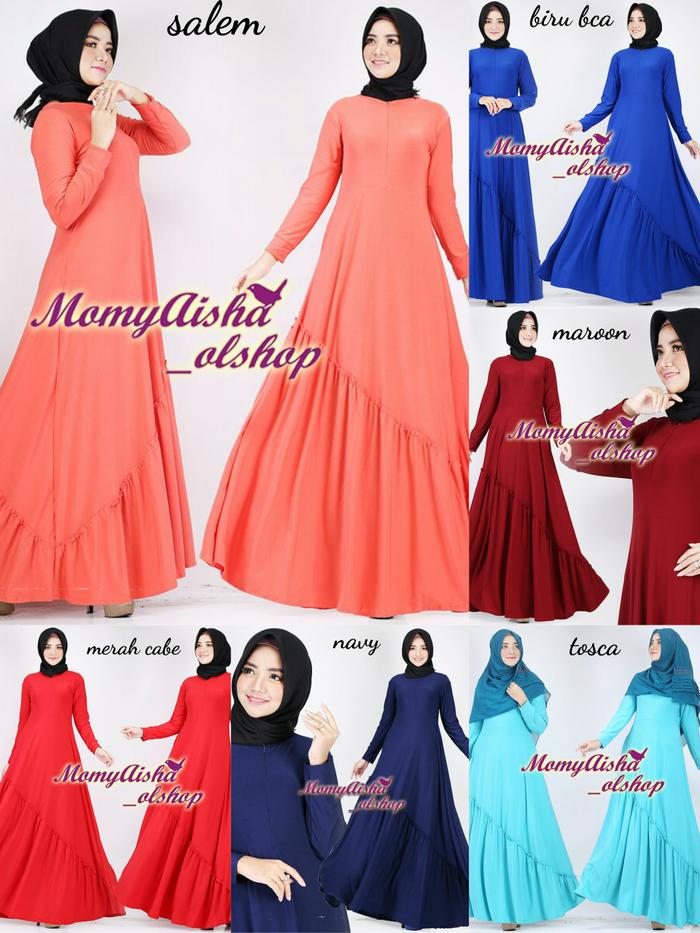 DISKON gamis zahra susun miring MURAH