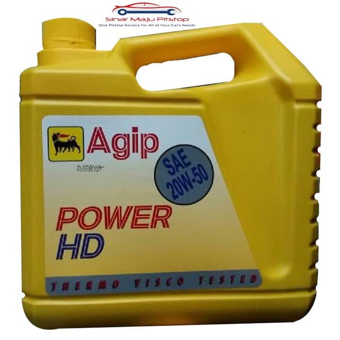 (Oli Mobil Bensin) Agip Power HD SAE 20W-50 (4 Liter) Original